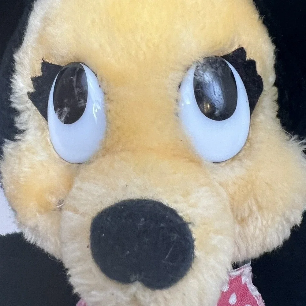 Vtg‎ Disney Minnie Mouse Plush Doll Stuffed Toy Walt Disney Korea eye wear